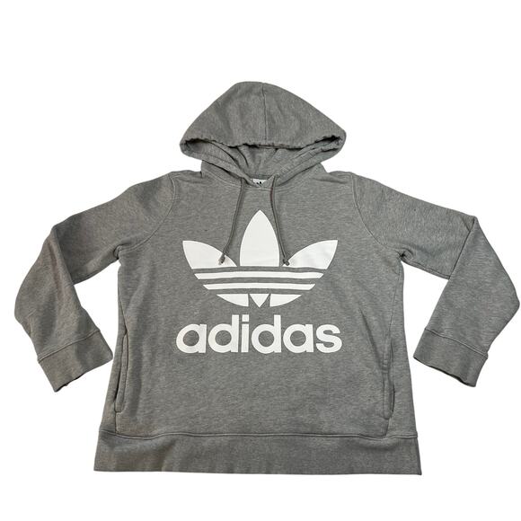 adidas Tops - Adidas Women's Trefoil Logo Pullover Hoodie Sweatshirt Size Large Casual Active